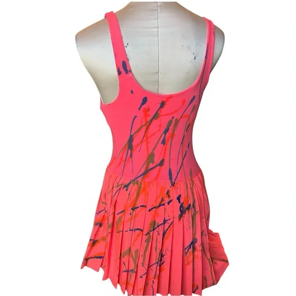 OFFLINE by Aerie Pink Custom Paint Splatter Activewear Dress, Size: Small ✅ - Picture 4 of 12